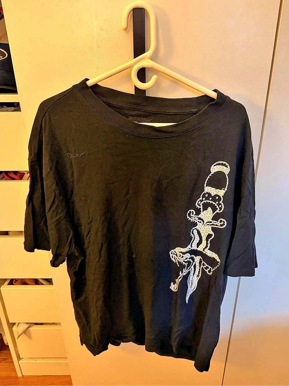 Ed Hardy Japan Wolf Vintage Black T-Shirt with bedazzles